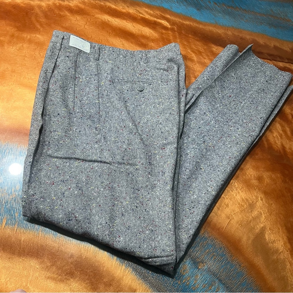 Vintage Pendleton Wool Gray Tweed Slacks Pants New 30s-40s size 31 talon zipper